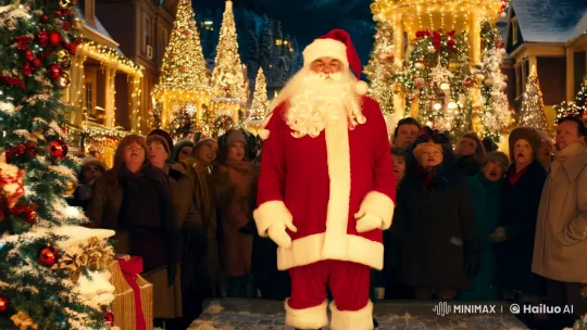 Marilyn Monroe Revealed as Santa in Surreal Transformation Scene – AI Generated Video | Hailuo AI