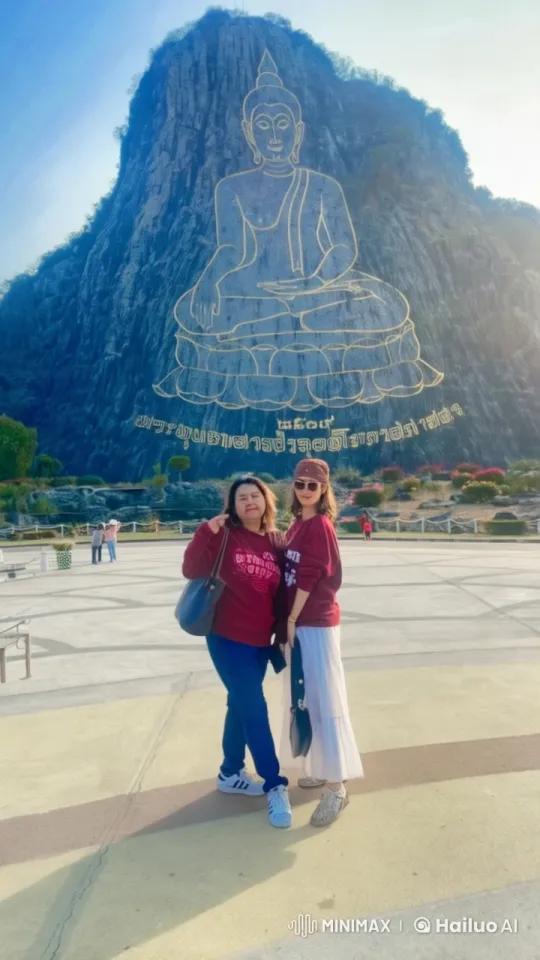 Martial Arts Display in Front of Mountain Buddha – AI Generated Video | Hailuo AI