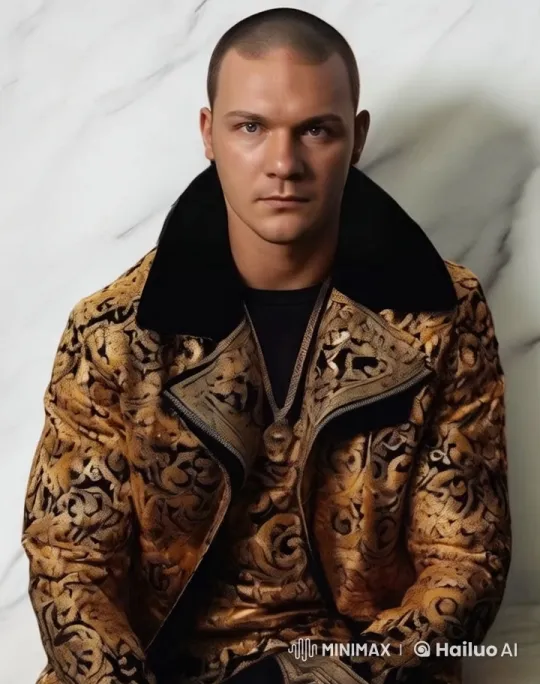 Male Model Struts in Gold Velvet at High-Profile Fashion Show – AI Generated Video | Hailuo AI