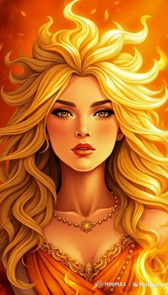 Live2D Video: Mesmerizing Girl with Fiery 4K Details – AI Generated Video | Hailuo AI