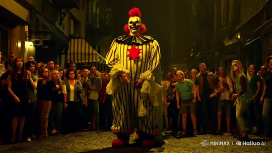 Taylor Swift Unveiled as Killer Clown in Stunning Film Scene – AI Generated Video | Hailuo AI