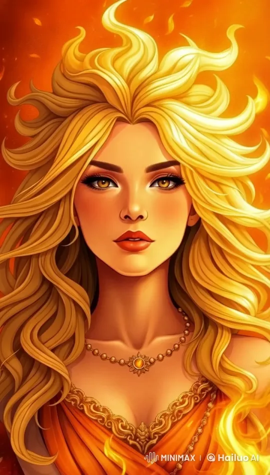 4K Live2D Masterpiece: Serene Girl in Enchanting Fire – AI Generated Video | Hailuo AI