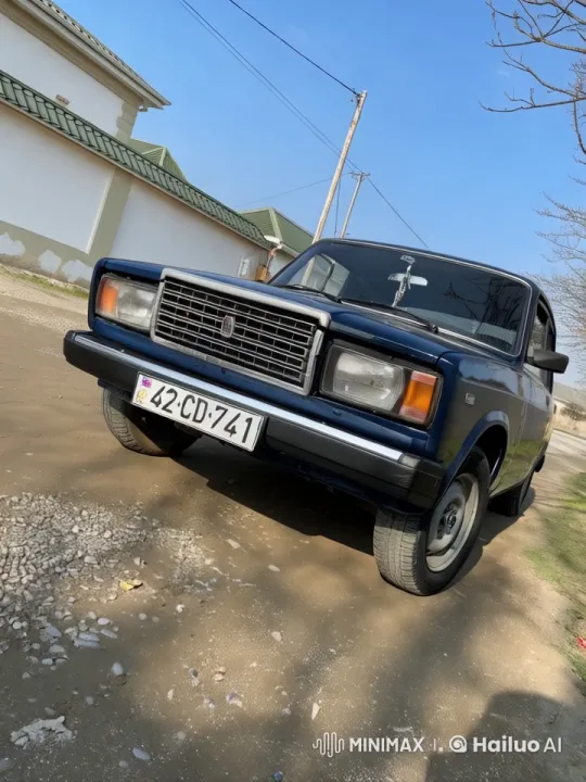 Vintage Sedan Parked Amidst Police Cars in Suburban Setting – AI Generated Video | Hailuo AI