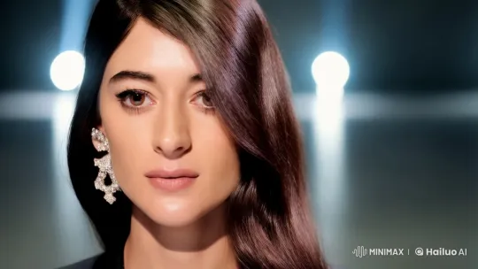High-Fashion Model Showcases Grace on Modern Runway – AI Generated Video | Hailuo AI