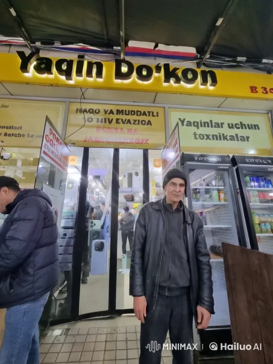 Man and Woman's Romantic Dance in Front of Yaqin Do'kon Store – AI Generated Video | Hailuo AI