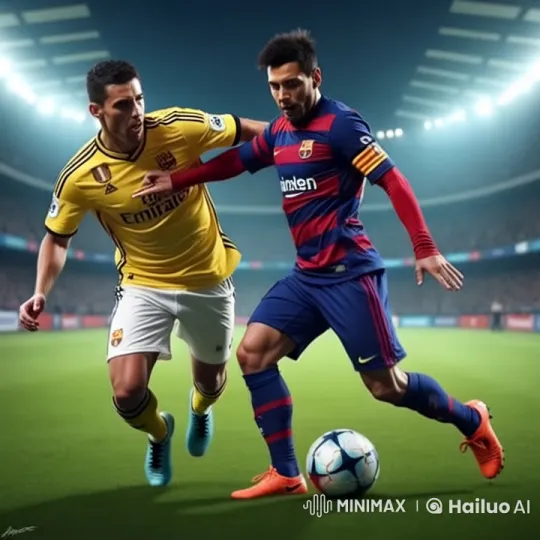 Ronaldo vs. Messi: Electrifying Duel in Live2D Animation – AI Generated Video | Hailuo AI