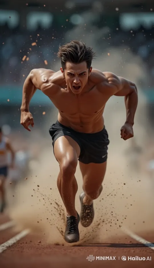 Dynamic Runner's Pursuit of Victory in Live2D Animation – AI Generated Video | Hailuo AI