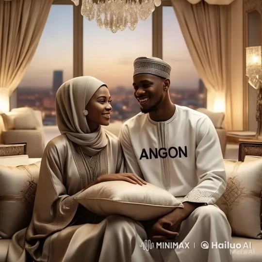 Evening Love: Traditional Nigerian Couple in Live2D Animation – AI Generated Video | Hailuo AI
