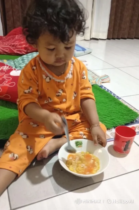 Child Practicing Martial Arts with Spoon in Live2D Animation – AI Generated Video | Hailuo AI