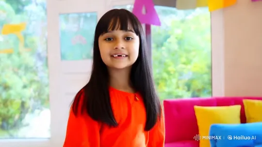 Girls Dance Joyfully to Bruno Mars in Colorful Setting – AI Generated Video | Hailuo AI
