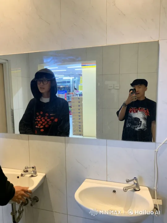 Young Man Practices Animated Kung Fu in Bathroom – AI Generated Video | Hailuo AI