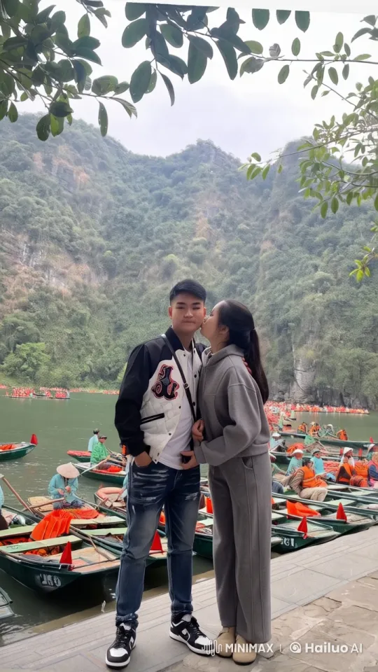 Couple Performs Kungfu by Lake Amidst Serene Mountainscape – AI Generated Video | Hailuo AI