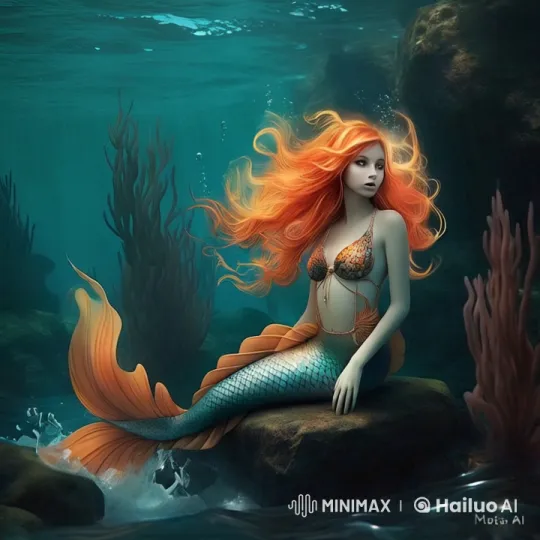 Mermaid in Mystical Underwater Scene – AI Generated Video | Hailuo AI