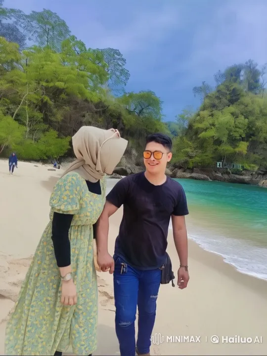 Couple's Live2D Kungfu on Serene Beach – AI Generated Video | Hailuo AI