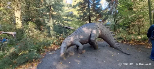 Saurier Dinosaur Approaches in Realistic Live2D Forest Scene – AI Generated Video | Hailuo AI