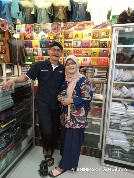 Live2D Animated Kung Fu Duo in Vibrant Fabric Store – AI Generated Video | Hailuo AI