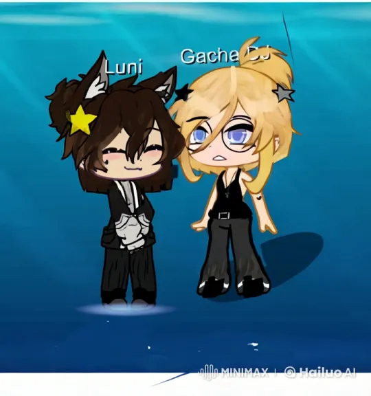 Luni and Gacha DJ's Playful Chore Performance – AI Generated Video | Hailuo AI