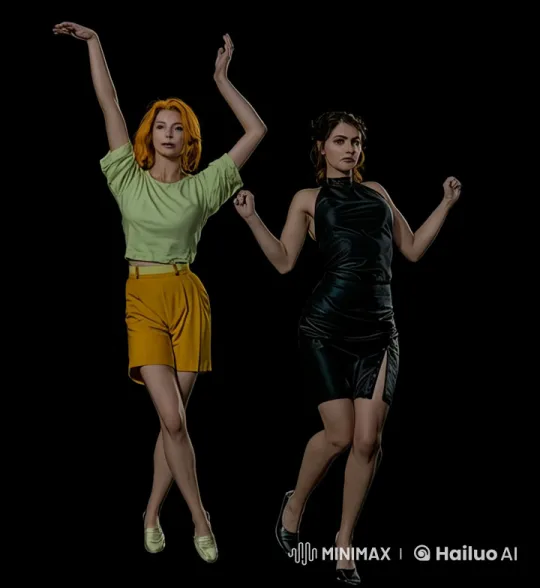Energetic Girls Dance to Satisfaction in Live2D – AI Generated Video | Hailuo AI