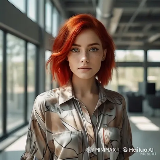 Redheaded Woman in Sunlit Modern Room – AI Generated Video | Hailuo AI