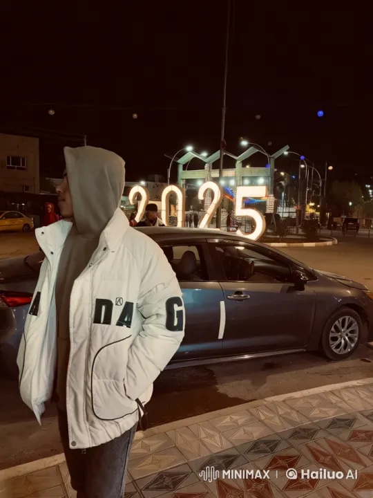 Leisurely Person Smokes by Illuminated 2025 Car – AI Generated Video | Hailuo AI