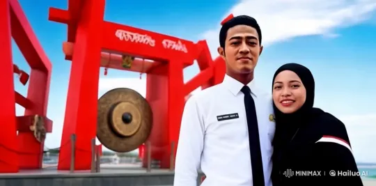 Couple Shares Intimate Kiss in Vibrant Setting – AI Generated Video | Hailuo AI
