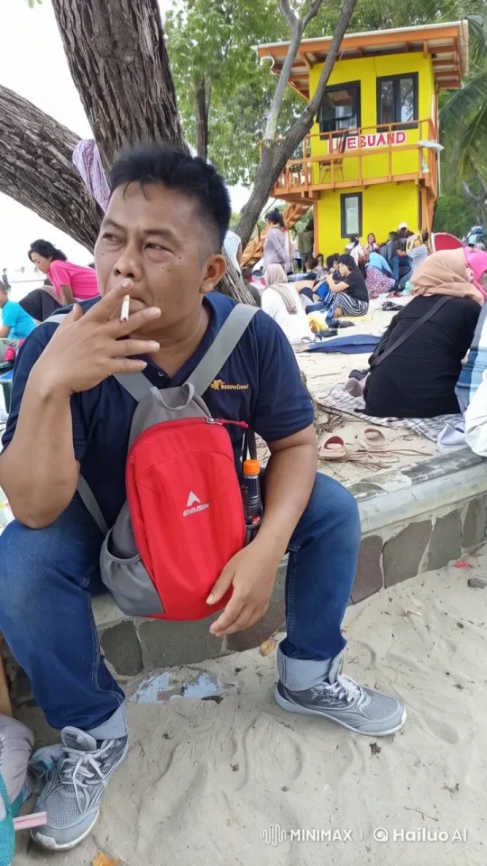 Beach Scene with Shocking Skeletal Transformation – AI Generated Video | Hailuo AI