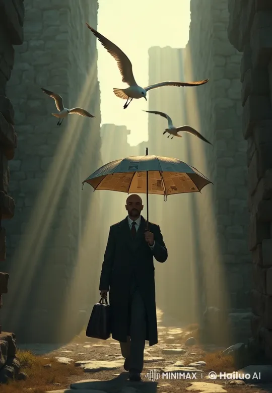 Tranquil Journey: Man Walks with Purpose on Ancient Path – AI Generated Video | Hailuo AI
