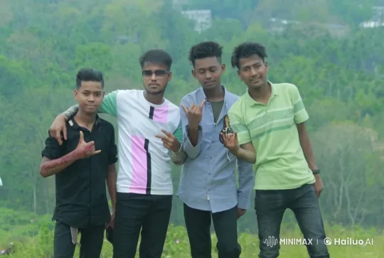 Animated Kungfu Comedy Among Friends in Nature – AI Generated Video | Hailuo AI