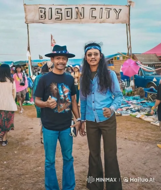 Bison City Event: Joyful Dancing and Laughter – AI Generated Video | Hailuo AI