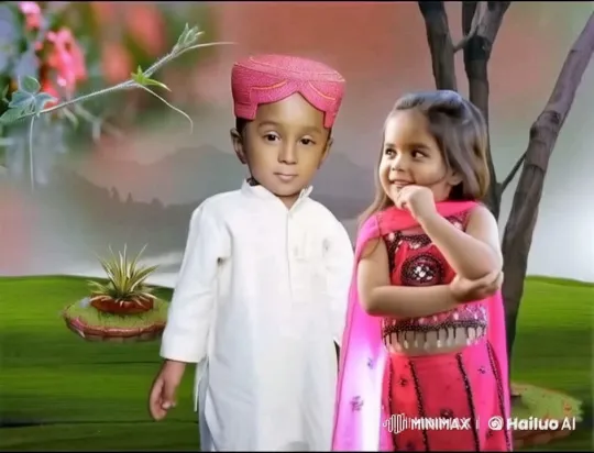 Traditional Children in Serene Natural Setting – AI Generated Video | Hailuo AI