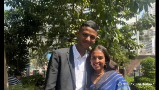 Couple Shares Tender Moment in a Leafy Garden Setting – AI Generated Video | Hailuo AI