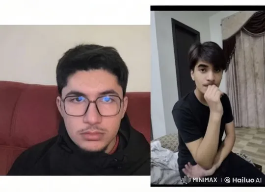 Two Young Men Share Intimate Kiss in Living Room – AI Generated Video | Hailuo AI