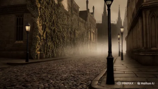 Ink Art Animation of Historic Cambridge at Dawn – AI Generated Video | Hailuo AI