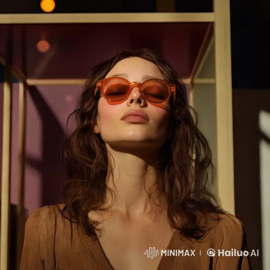 Serene Aesthetic: Woman in Geometrically Designed Room – AI Generated Video | Hailuo AI