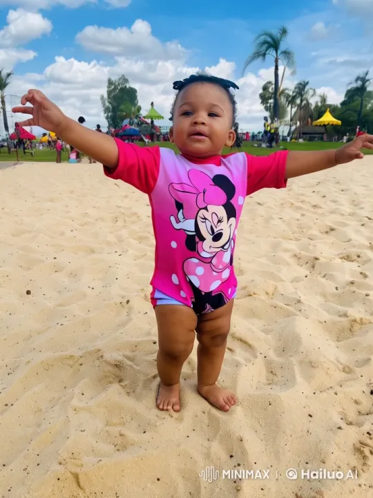 Child in Minnie Mouse Suit Performs Kungfu at Park – AI Generated Video | Hailuo AI