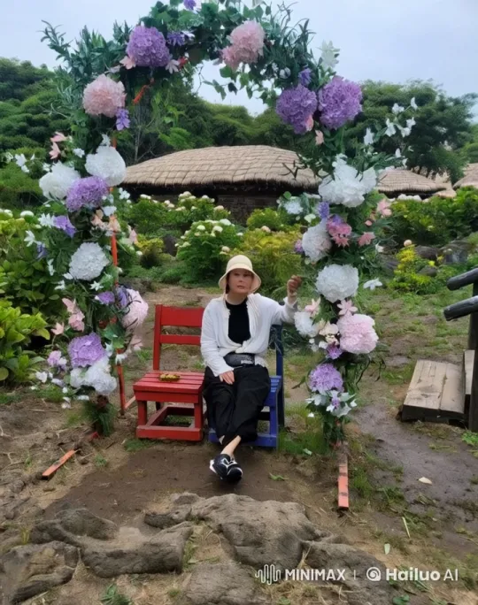 Elegant Lady in Flower Garden with Live2D Animation – AI Generated Video | Hailuo AI