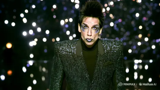 Derek Zoolander's Dramatic Fall in a Theatrical Fashion Show – AI Generated Video | Hailuo AI