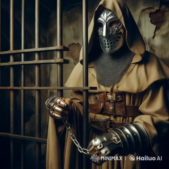 Mysterious Masked Figure in Dimly Lit Dungeon – AI Generated Video | Hailuo AI