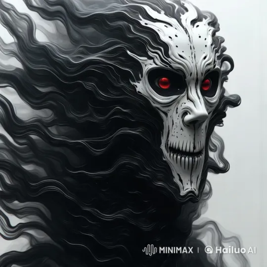 Eerie Smoke Face Dissipates in Mesmerizing Live2D Video – AI Generated Video | Hailuo AI