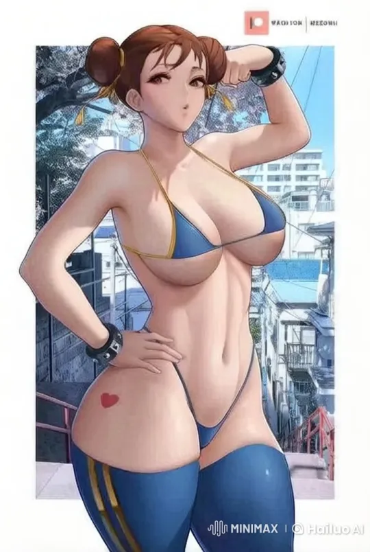 Anime Character Seductively Poses in Bikini – AI Generated Video | Hailuo AI