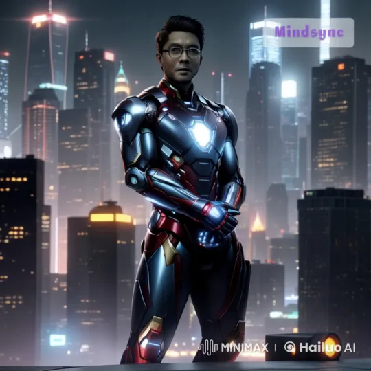 Ironman Flies Through Futuristic Cityscape in Live2D Animation – AI Generated Video | Hailuo AI
