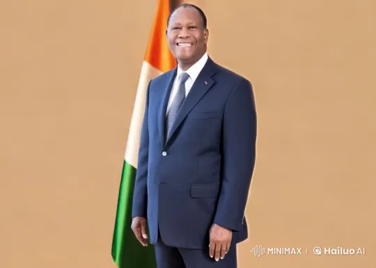 African President Alassane Ouattara as Boxer in Live2D Animation – AI Generated Video | Hailuo AI
