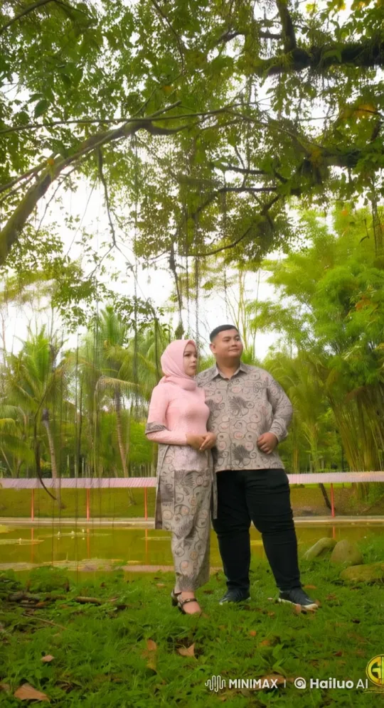 Serene Garden Couple in Live2D Animation – AI Generated Video | Hailuo AI
