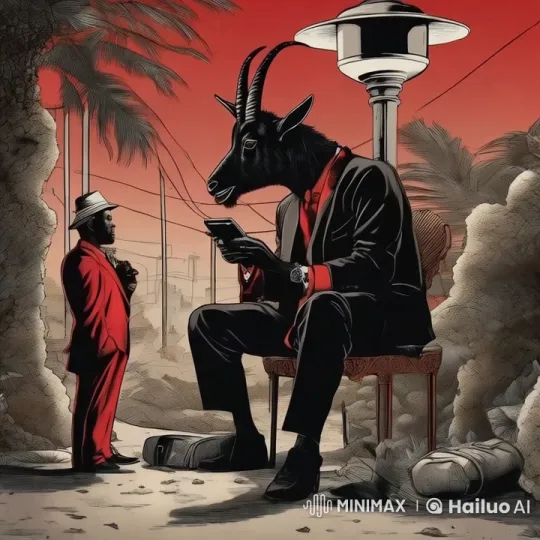 Noir-Inspired Live2D Animation with Goat-Headed Figure – AI Generated Video | Hailuo AI