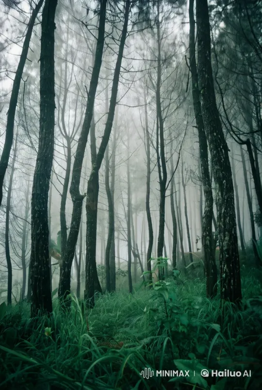 Tranquil Forest in Live2D with Mist and Gentle Movement – AI Generated Video | Hailuo AI