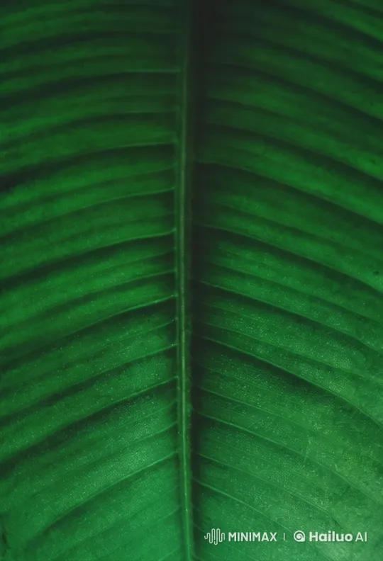 Vibrant Green Leaf in Live2D with Detailed Texture and Gentle Ripples – AI Generated Video | Hailuo AI