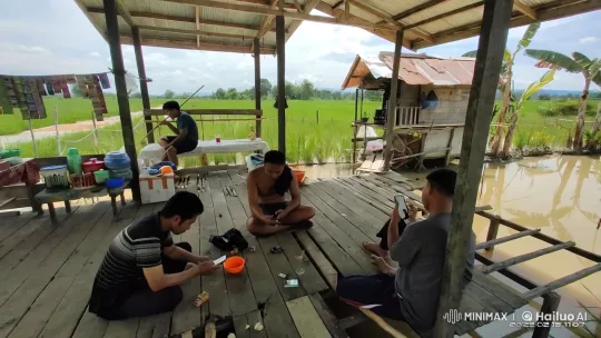 Rustic Hut: Men Practice Kung Fu and Juggle in Serene Setting – AI Generated Video | Hailuo AI