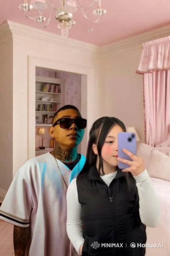 Affectionate Couple Capturing a Moment in a Cozy Bedroom – AI Generated Video | Hailuo AI