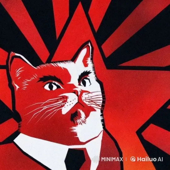 Cat Army in Red and Black: Marching to Battle – AI Generated Video | Hailuo AI