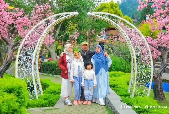 Family Performs Kungfu in Serene Garden Setting – AI Generated Video | Hailuo AI